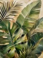 Tropische Blattstruktur als Leinwand oder Acrylbild