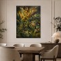 Tropische Blätter als Wandbild oder Kunstdruck mit goldenen Akzenten