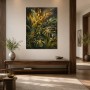 Tropische Blätter als Wandbild oder Kunstdruck mit goldenen Akzenten