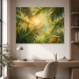 Tropische Palmblätter als Wandbild oder Leinwandbild mit sonniger Leichtigkeit