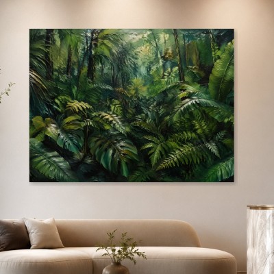 Tropische Blätter und Farn, Leinwand oder Fine Art Print