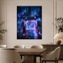 Neonstadt im Regen, Futuristische Kunst oder Modernes Wandbild