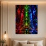 Leuchtendes Fantasy Wandbild oder Acrylbild mit magischer Kathedralenwelt