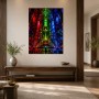 Leuchtendes Fantasy Wandbild oder Acrylbild mit magischer Kathedralenwelt