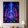 Neonprächtige Fantasy-Architektur als Wandbild oder Acrylbild