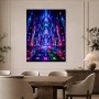 Neonprächtige Fantasy-Architektur als Wandbild oder Acrylbild