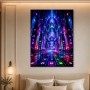 Neonprächtige Fantasy-Architektur als Wandbild oder Acrylbild