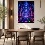 Neonprächtige Fantasy-Architektur als Wandbild oder Acrylbild