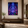 Neonprächtige Fantasy-Architektur als Wandbild oder Acrylbild