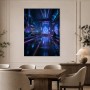 Futuristischer Raum mit Neonlicht als Acrylbild oder Wandbild