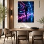 Dynamischer Läufer im Neon-Tunnel, Modernes Wandbild oder Fine Art Print