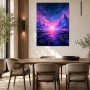 Fantasy Landschaft als Leinwand oder Poster in leuchtendem Neonlicht