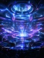 Futuristische Arena bei Gewitter, Wandbild oder Fine Art Print