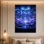 Futuristische Arena bei Gewitter, Wandbild oder Fine Art Print