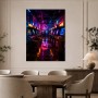 Neon Arcade Gang, Modernes Wandbild oder Acrylbild in Cyberpunk-Optik