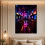 Neon Arcade Gang, Modernes Wandbild oder Acrylbild in Cyberpunk-Optik