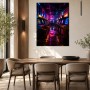 Neon Arcade Gang, Modernes Wandbild oder Acrylbild in Cyberpunk-Optik