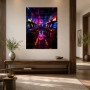 Neon Arcade Gang, Modernes Wandbild oder Acrylbild in Cyberpunk-Optik
