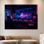 Futuristische Weltraumlandschaft als Acrylbild oder Poster für Gaming-Räume