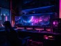Futuristische Weltraumlandschaft als Acrylbild oder Poster für Gaming-Räume