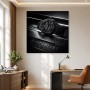 Luxuriöse Uhr in Schwarz als Acrylbild oder Fine Art Print