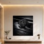 Luxuriöse Uhr in Schwarz als Acrylbild oder Fine Art Print