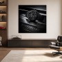 Luxuriöse Uhr in Schwarz als Acrylbild oder Fine Art Print