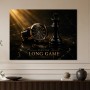 Luxuriöses Wandbild oder Fine Art Print mit Uhr und Schachfigur