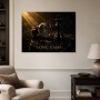 Luxuriöses Wandbild oder Fine Art Print mit Uhr und Schachfigur