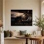 Uhr und Aktenstapel als Designer Wandbild oder Fine Art Print