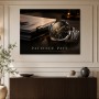 Uhr und Aktenstapel als Designer Wandbild oder Fine Art Print
