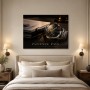 Uhr und Aktenstapel als Designer Wandbild oder Fine Art Print