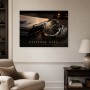 Uhr und Aktenstapel als Designer Wandbild oder Fine Art Print