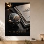 Exklusive Uhr mit Finanzmotiv als Fine Art Print oder Wohnzimmer Wandbild