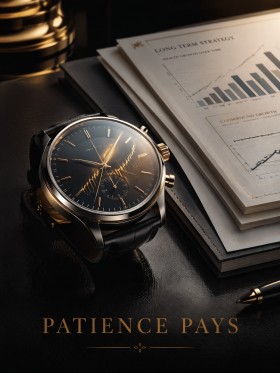 Exklusive Uhr mit Finanzmotiv als Fine Art Print oder Wohnzimmer Wandbild Exklusive Uhr mit Finanzmotiv als Fine Art Print oder Wohnzimmer Wandbild