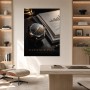 Exklusive Uhr mit Finanzmotiv als Fine Art Print oder Wohnzimmer Wandbild