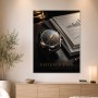 Exklusive Uhr mit Finanzmotiv als Fine Art Print oder Wohnzimmer Wandbild