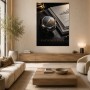 Exklusive Uhr mit Finanzmotiv als Fine Art Print oder Wohnzimmer Wandbild