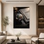 Exklusive Uhr mit Finanzmotiv als Fine Art Print oder Wohnzimmer Wandbild