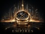 Luxuriöses Wandbild oder Fine Art Print mit goldener Uhr