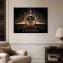 Luxuriöses Wandbild oder Fine Art Print mit goldener Uhr