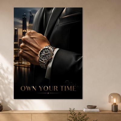 Luxuriöses Modernes Wandbild oder Poster mit stilvollem Time-Motiv