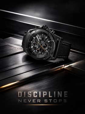 Luxus Uhr Motiv als Wandbild oder Poster mit markantem Schwarzlook Luxus Uhr Motiv als Wandbild oder Poster mit markantem Schwarzlook