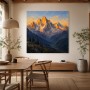 Sonnenlicht auf den Gipfeln, Leinwand oder Fine Art Print