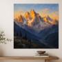 Sonnenlicht auf den Gipfeln, Leinwand oder Fine Art Print