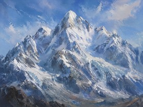 Majestätische Berglandschaft als Wandbild oder Kunstdruck