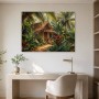 Tropische Hütte im Grünen, Leinwand oder Kunstdruck