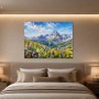 Alpine Blütenwiese als Wandbild oder Leinwand
