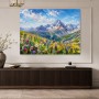 Alpine Blütenwiese als Wandbild oder Leinwand