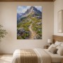 Alpenpfad zwischen Gipfeln als Leinwandbild oder Poster